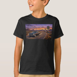 ルート66を走る1964年型キャデラック Tシャツ