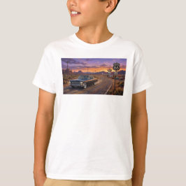 ルート66を走る1964年型キャデラック Tシャツ