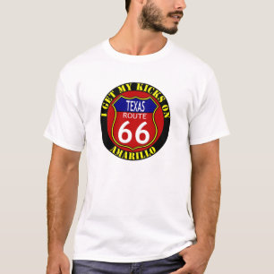 ルート66アマリロテキサス州 Tシャツ