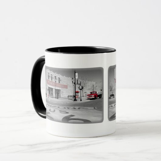 ルート66アメリカーナマザーロードウィンスローアリゾナ マグカップ (正面左)