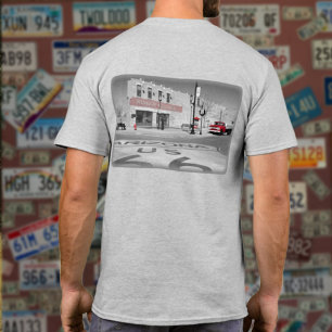 ルート66ウィンスローアリゾナ赤いスプラッシュ写真 Tシャツ