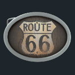 ルート66ウッドBG – ベルトバックル<br><div class="desc">これが西への道だった、カリフォルニアへ！これは車で素晴らし旅する人のためのプレゼントで、特に彼らは66号線を西に連れ出すもしために使用された！</div>