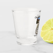 ルート66オートマンアリゾナ通りガラス上のバロス ショットグラス (左)