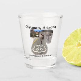 ルート66オートマンアリゾナ通りガラス上のバロス ショットグラス