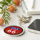 ルート66キーチェーン キーホルダー (側面)