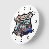 ルート66グループ ラウンド壁時計 (傾斜)