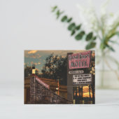 ルート66コーラルコートモーテルレトロネオンサイン ポストカード (スタンド正面)