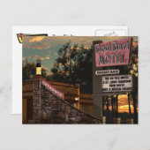 ルート66コーラルコートモーテルレトロネオンサイン ポストカード (正面/裏面)