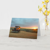 ルート66サンセットグリーティングカー空白のド(内部) カード (黄色い花)