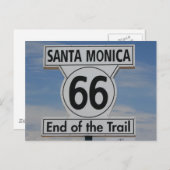 ルート66サンタモニカカリフォルニア ポストカード (正面/裏面)