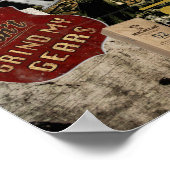 ルート66ジャズスピーカー付きバイク ポスター (角)