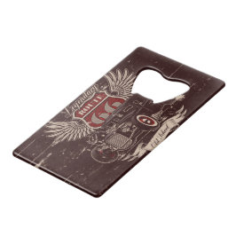 ルート66ステンレス鋼ボトルオープナー クレジットカード栓抜き