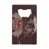 ルート66ステンレス鋼ボトルオープナー クレジットカード栓抜き (裏面)