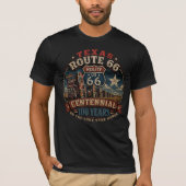ルート66テキサス100周年記念アパレル Tシャツ (正面)