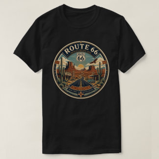 ルート66トレーディングポスト ビンテージサンライズ デザート Tシャツ
