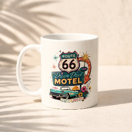 ルート66ドリームドライブの朝の旅の雰囲気 コーヒーマグカップ