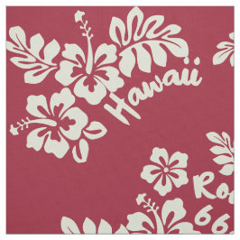 ルート66ハワイアンドリームヴィンテージレッドファブリック ファブリック