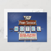 ルート66ポニーソルジャーモーテルハガキ ポストカード (正面/裏面)