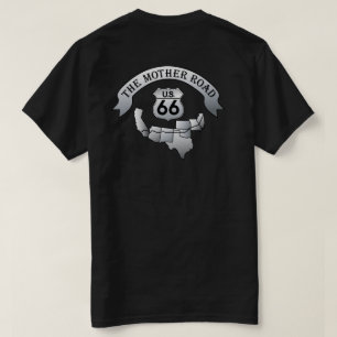 ルート66マザーロードTシャツがTシャツを黒にする Tシャツ