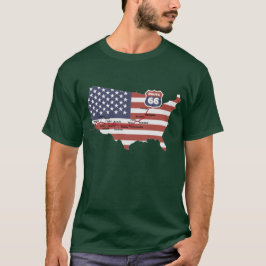 ルート66マップTシャツ Tシャツ