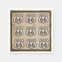 ルート66レトロなロードトリップパーティー用のナプキン