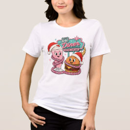 ルート66レトロクリスマスダイナーのスイートハート トライブレンドTシャツ