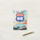 ルート66ヴィンテージ休暇旅行ポスター ポストイット (デスク上)