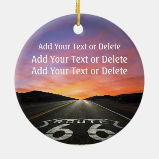 ルート66ヴィンテージ自動 – SRF セラミックオーナメント (裏面)