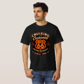 ルート66創立100周年ネオン整備士ファッション Tシャツ (正面フル)