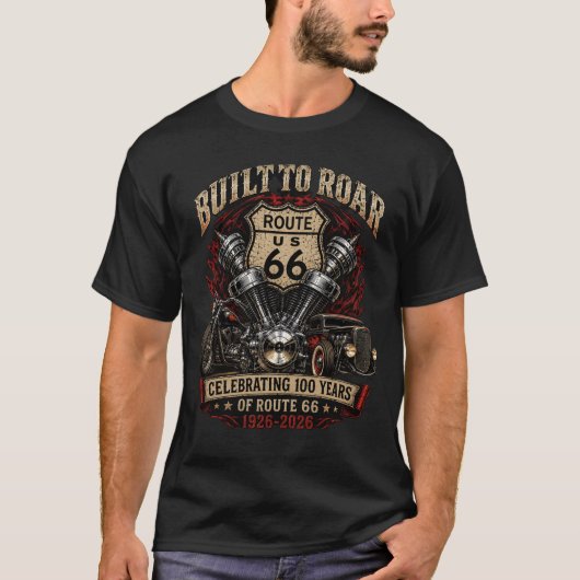 ルート66創立100周年バイカー レガシー Tシャツ (正面)