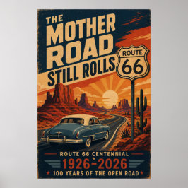 ルート66創立100周年記念アート「Mother Road」 ポスター