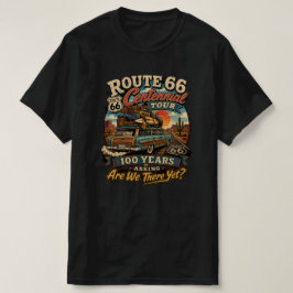 ルート66創立100周年記念ファミリーロードトリップアパレル Tシャツ