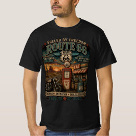ルート66創立100周年記念ヴィンテージバイカーウェア Tシャツ