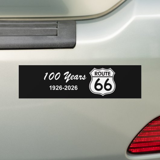 ルート66創立100周年記念 バンパーステッカー (車上)