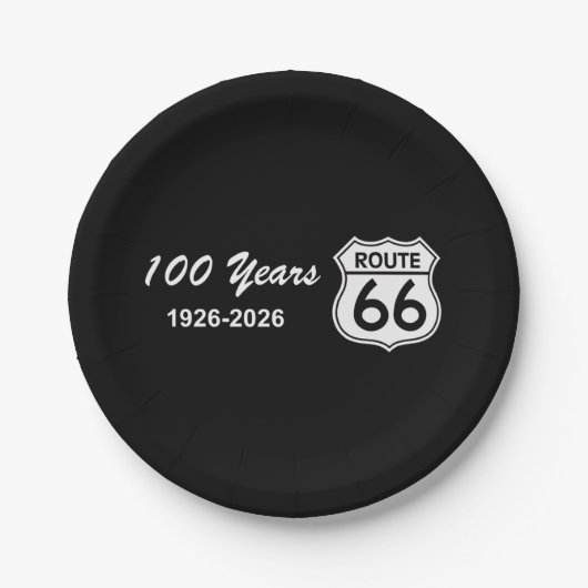 ルート66創立100周年記念 ペーパープレート (正面)