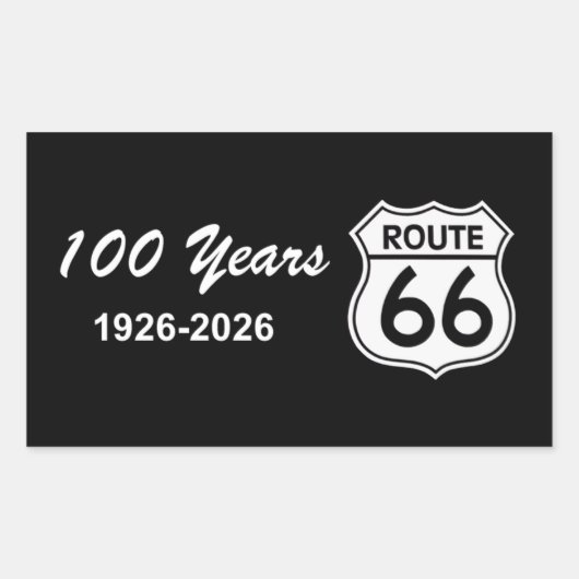 ルート66創立100周年記念 長方形シール (正面)