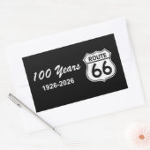 ルート66創立100周年記念 長方形シール (封筒)