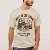ルート66創立100周年 アメリカの自由100年 ヴィンテージ Tシャツ (正面)