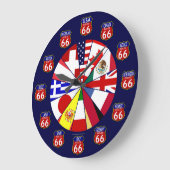 ルート66国際的時計 ラージ壁時計 (傾斜)