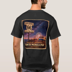 ルート66桟橋ライト ロードトリップTシャツ Tシャツ