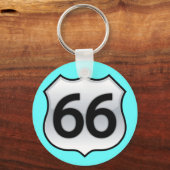 ルート66標識 キーホルダー (正面)
