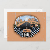 ルート66砂漠 ポストカード (正面/裏面)