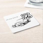 ルート66紙コースター スクエアペーパーコースター (アングル)