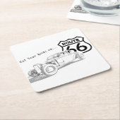 ルート66紙コースター スクエアペーパーコースター (アングル)