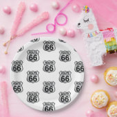 ルート66紙プレート小さい標識。 ペーパープレート (パーティー)