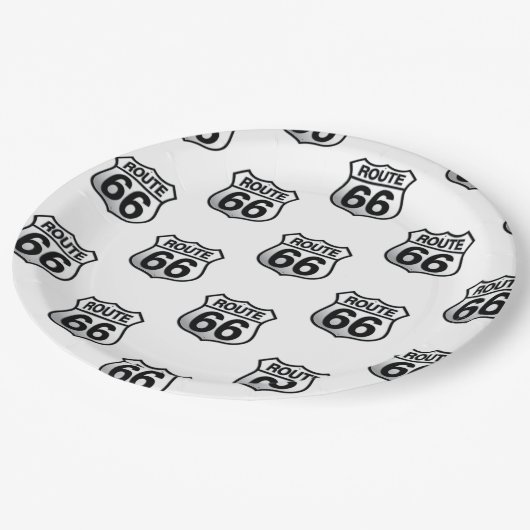 ルート66紙プレート小さい標識。 ペーパープレート (アングル)