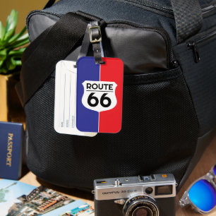 ルート66道路標識カスタム旅行荷物ラベル ラゲッジタグ
