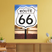 ルート66道路標識、アリゾナ州 キャンバスプリント (インサイチュ (リビング))