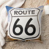 ルート66道路標識、アリゾナ州 クッション (ブランケット)