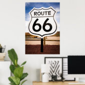 ルート66道路標識、アリゾナ州 ポスター (ホームオフィス)
